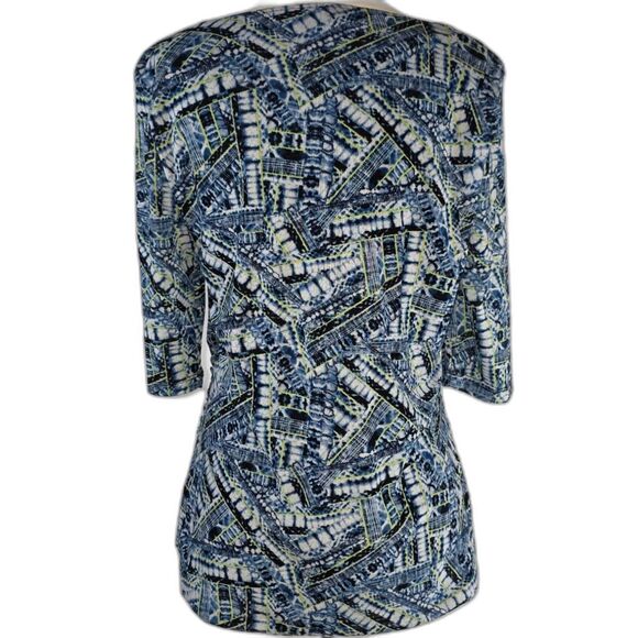 Cable & Gauge Geometric Layered 3/4 Sleeve Top Size Medium - Picture 5 of 6